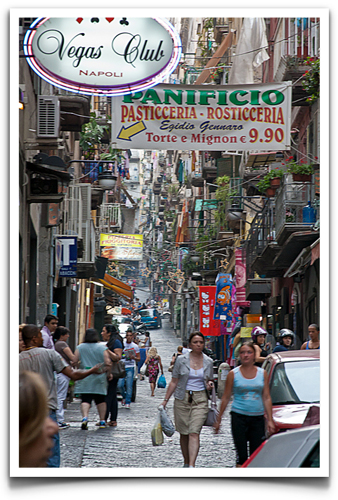 street in Spagnola, Naples